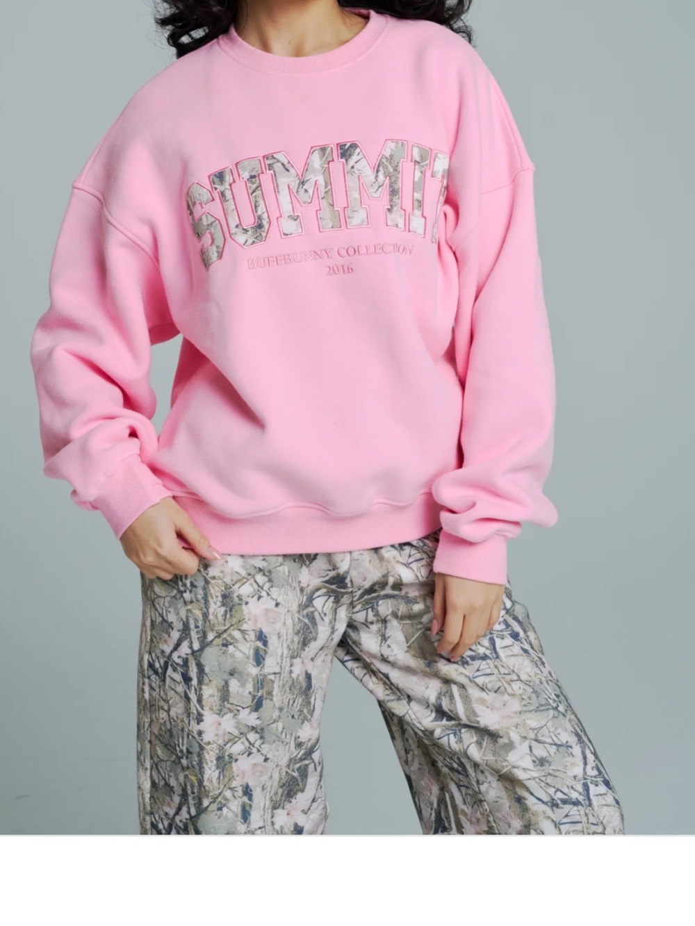 Plush Fleece Crew Pullover - Plastic Pink